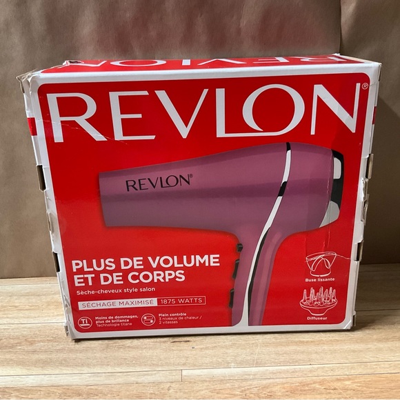 New! Revlon Voluminous Lift Body Salon Hair Dryer Blower Titanium Diffuser - Picture 7 of 9